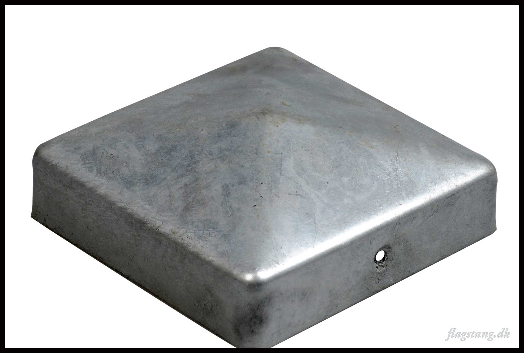 Firkantet stolpehat, metalflage
