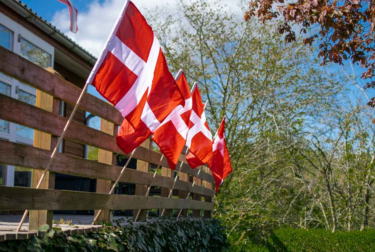 Stof flag på pind ekstra lange
