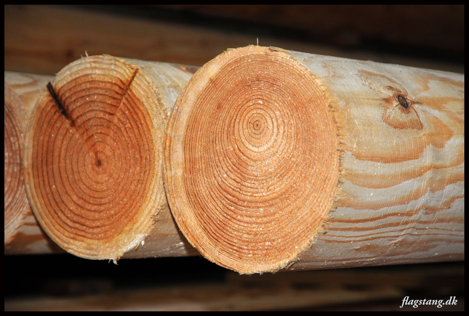 Ø16 cm lærke stolpe rund