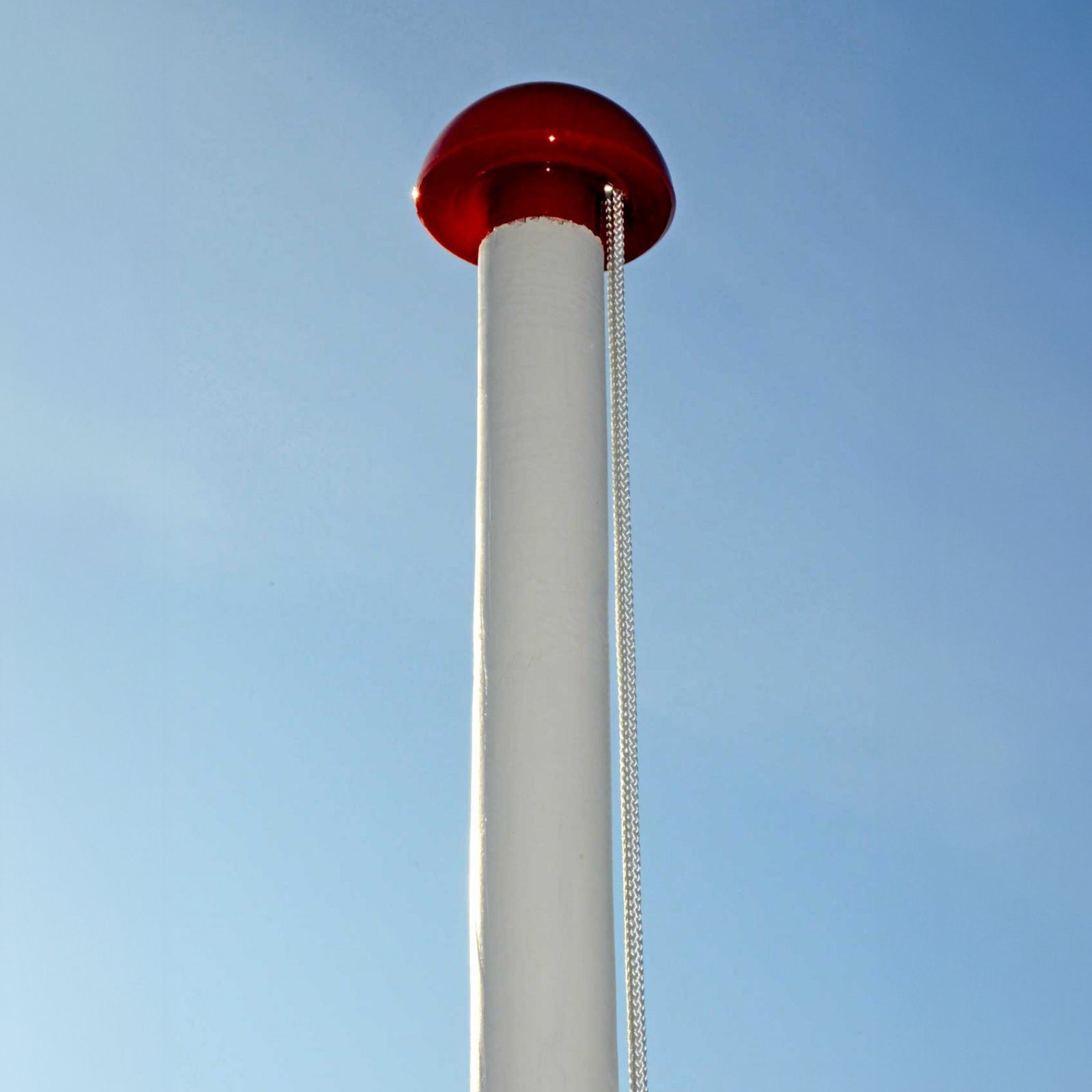 Træflagstang hvidmalet (8 m.)