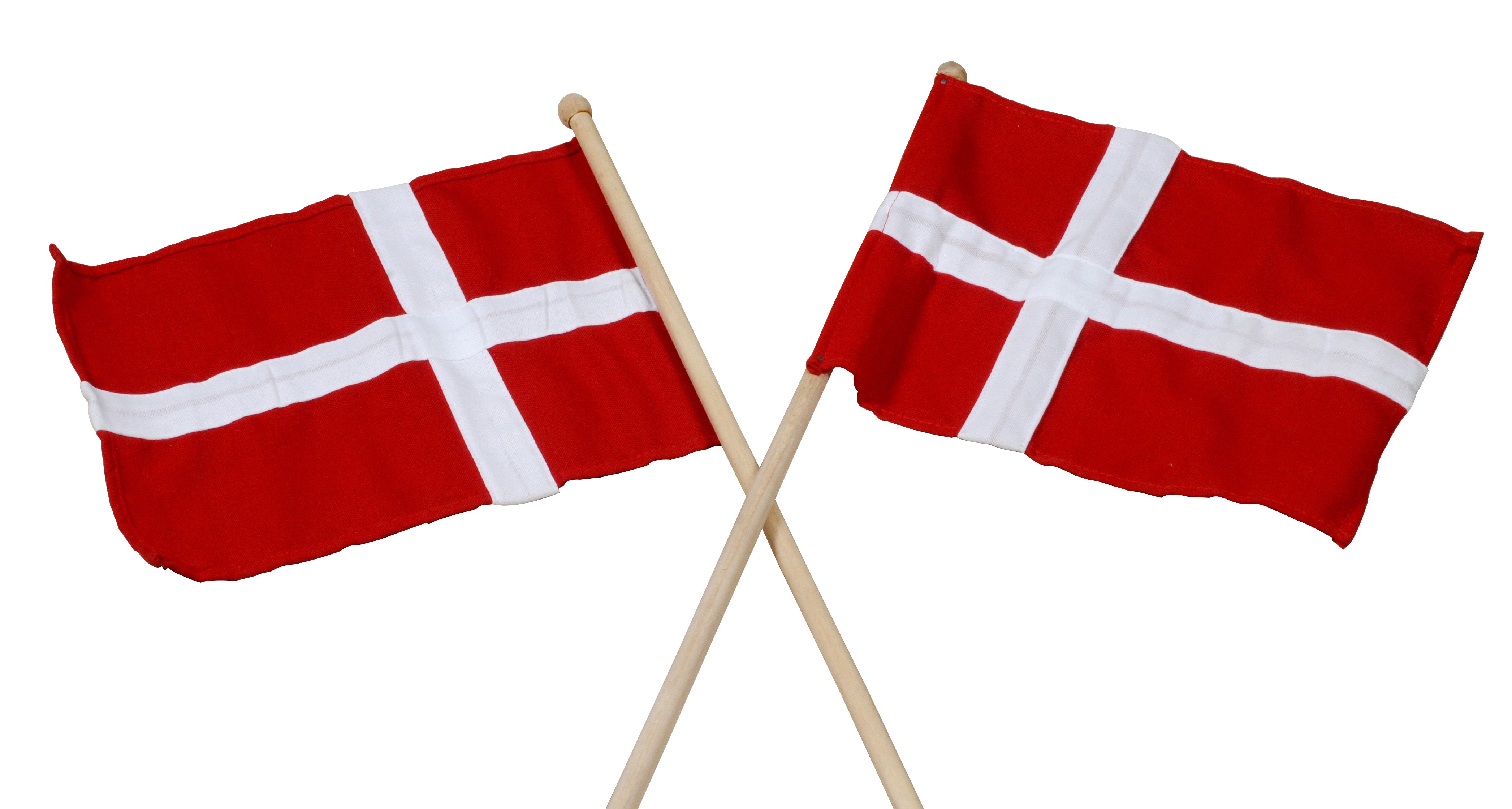 Stof flag på træpind