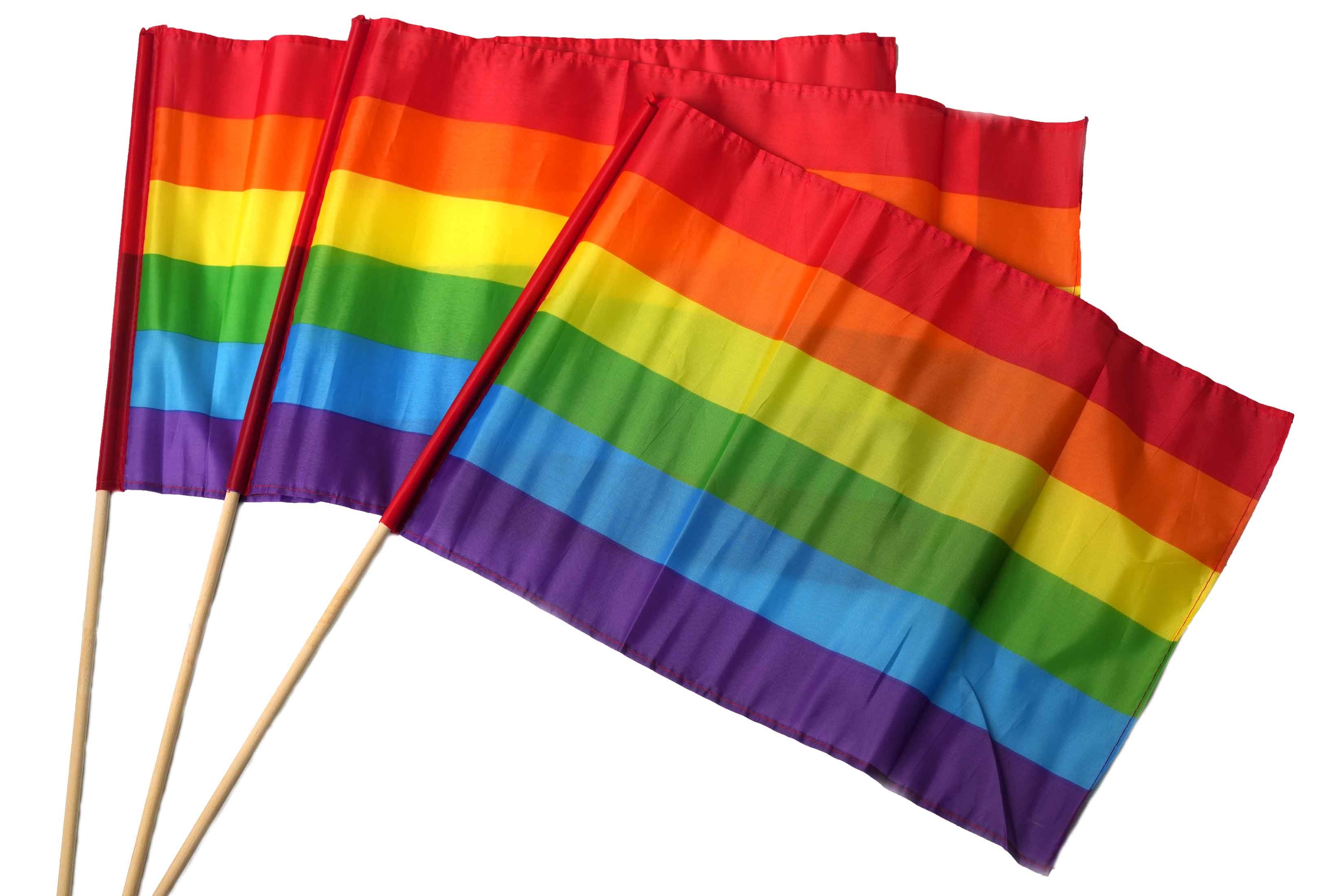 Prideflag på pind