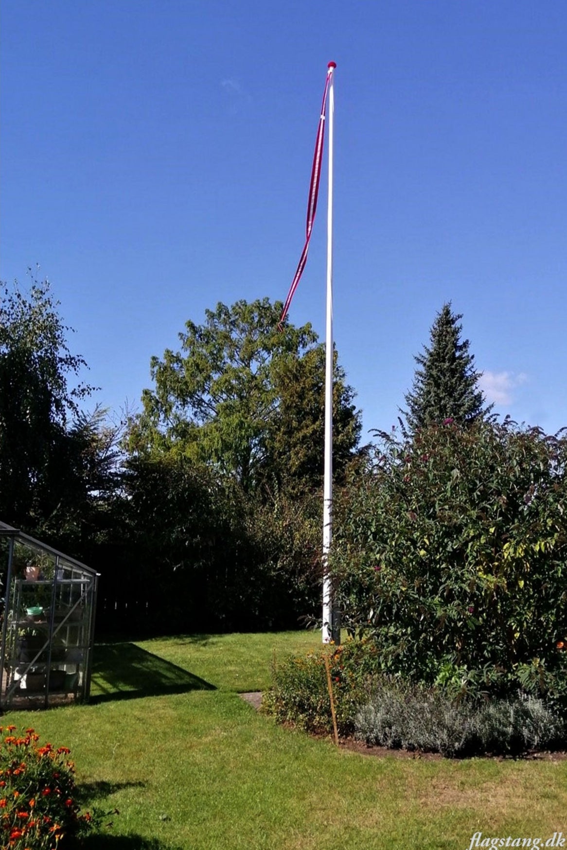 Glasfiberflagstang til støtte (10 m.)