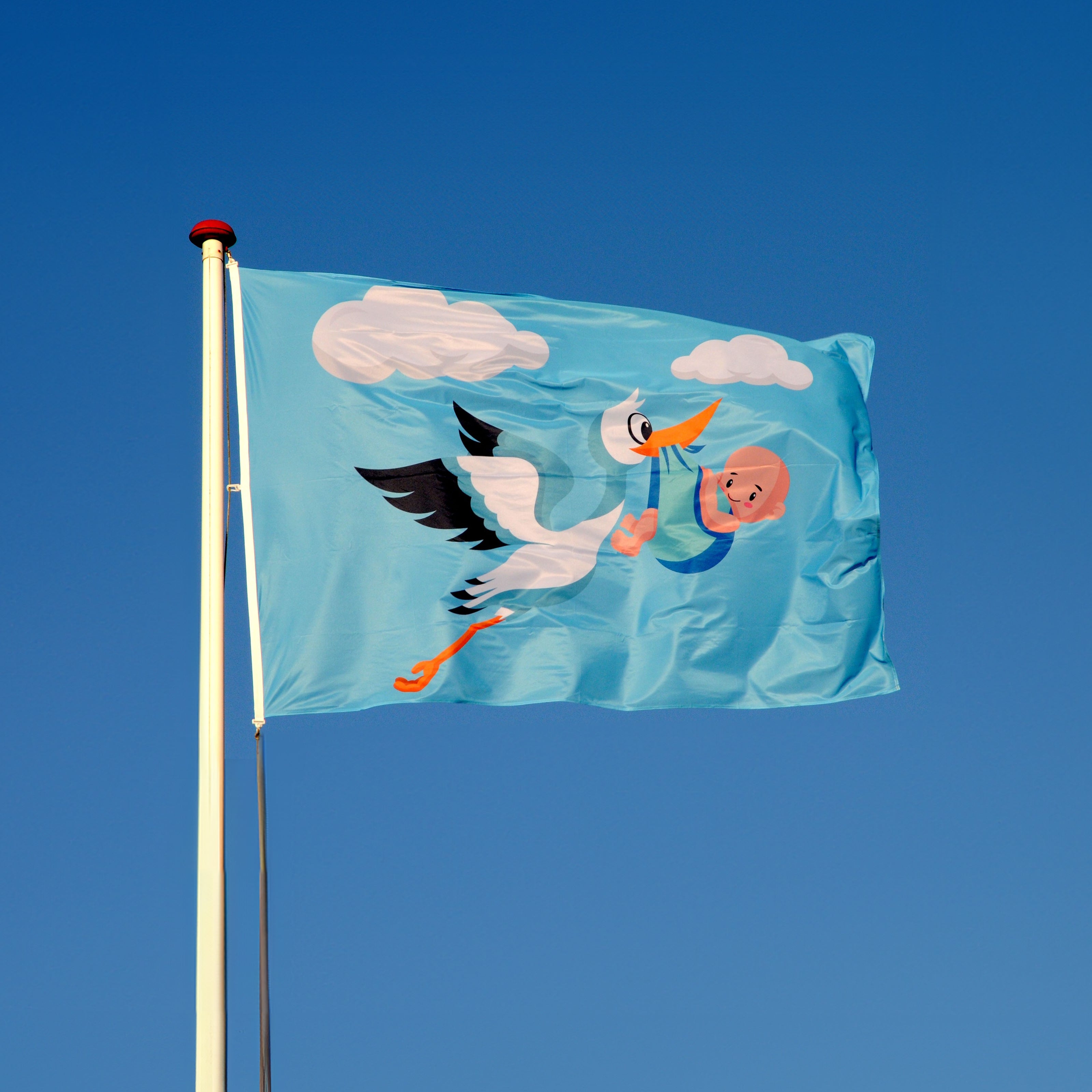 Storkeflag blå - drenge flag